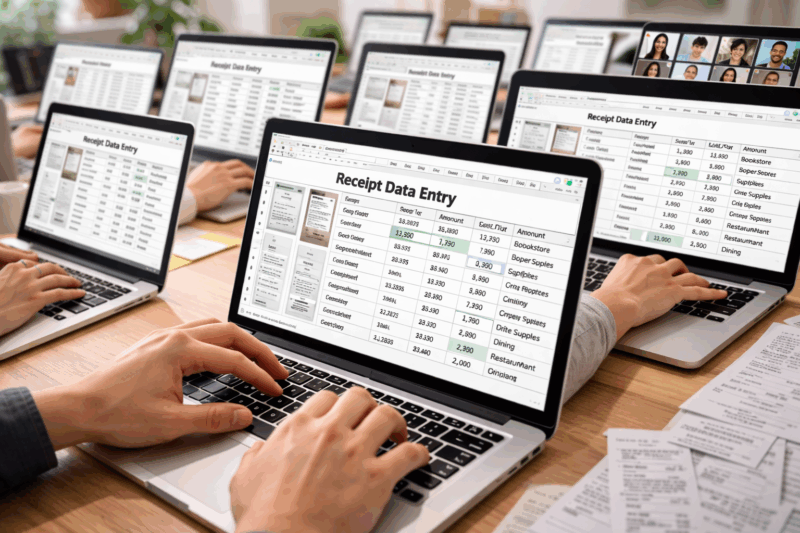 領収書スキャンデータの入力代行